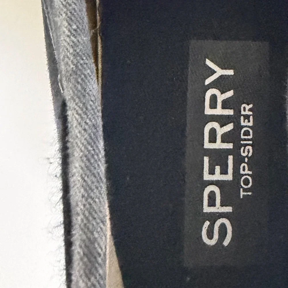 Sperry Top-Sider Mens Washed Navy Blue Canvas Boat Shoes Minimalist Sneakers 10